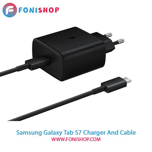 کابل و شارژر فست شارژ اصلی سامسونگ Samsung Galaxy Tab S7